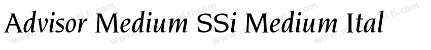 Advisor Medium SSi Medium Italic字体转换